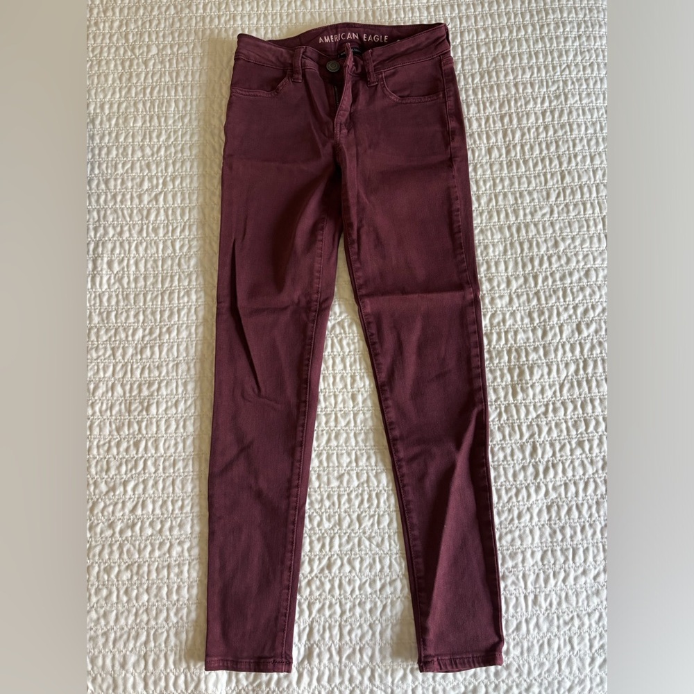 American Eagle Maroon Jeans